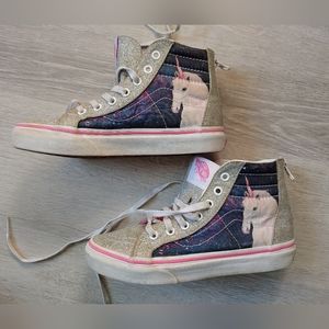 Vans Silver Unicorn Hi Tops size 2.0 kids